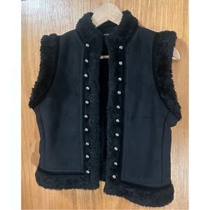 CLUB MONACO: Women’s Black Suede Vest